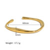 Wholesale Irregular smooth plain ring asymmetric bracelet