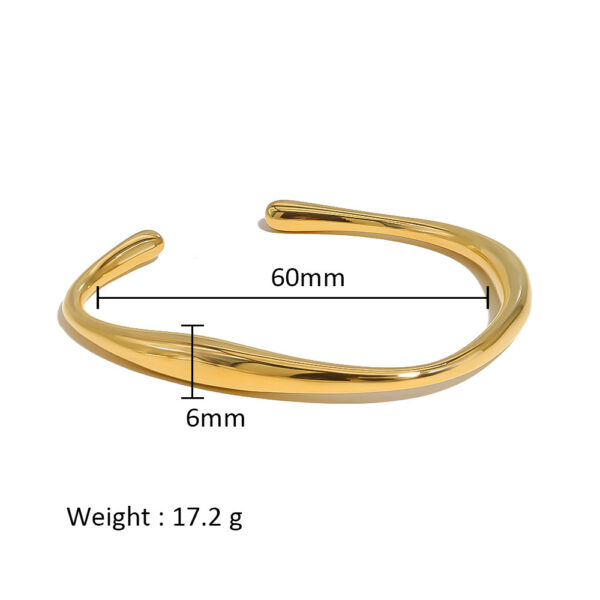 Wholesale Irregular smooth plain ring asymmetric bracelet