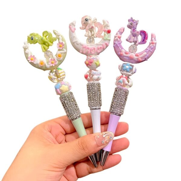 Wholesale Unicorn Horse Cute Cartoon Moon Rotating Pen