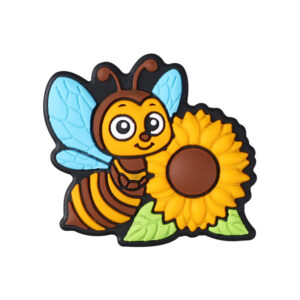 Cartoon bee sunflower