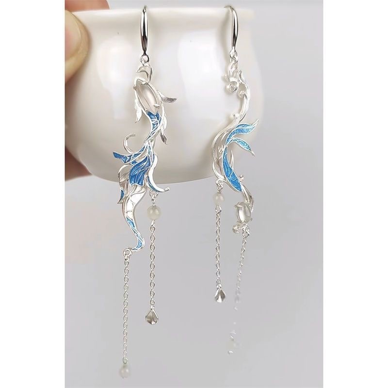 Wholesale Pisces earrings for women long tassel earrings