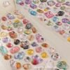 Wholesale 3D Embossed Stickers Cartoon Stereo Hollow Crystal Diamond Children's Decorative Stickers Cute Girl Japanese Style