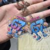 Wholesale Acrylic keychain otnda67steal cross-border ibra rot el theft style pixel bra pendant janr cartoon