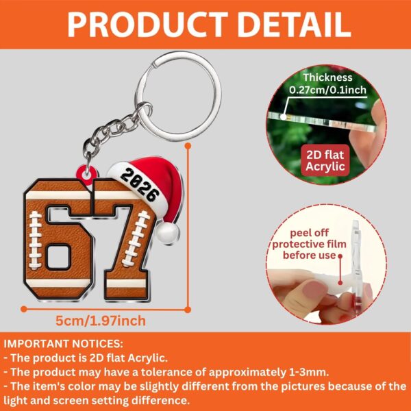 Wholesale Ball 67 Pendant Acrylic 2D Plane Christmas Pendant Keychain