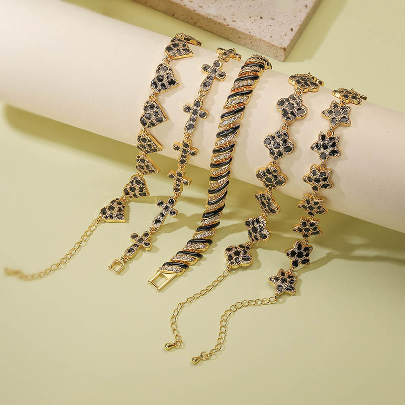 Wholesale Leopard Pattern Star-Shaped Love Bracelet