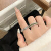 Wholesale Vintage Olive Green Zircon Personalized Open End Ring