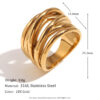 O1CN01fjfnfK2AUrRa4SJ1p_2213308878207-0-cib Wholesale Stainless steel 18K gold plated irregular braided and intertwined closed ring