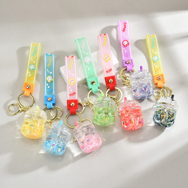 Wholesale Acrylic Oil-Filled Pendant Luminous Iceberg Cup Keychain