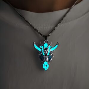 Wholesale Skull Animal Head Luminous Necklace Alloy Faucet Luminous Sweater Chain
