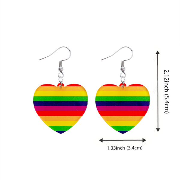 O1CN01flxvR32MJfHGPVtnT_2219706609807-0-cib Wholesale Rainbow element colorful heart-shaped earrings