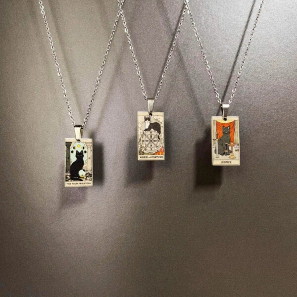 Wholesale Color printed card stainless steel letter necklace