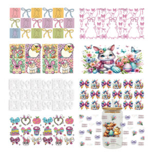 Wholesale UV Transfer Paste Glass Crystal Label Crystal Paste Cross-border Special Paste for 16oz Glass Cup 23cmX11cm