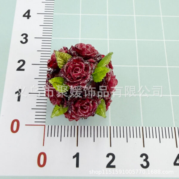 Wholesale Heavy-duty colorful ceramic clay rose flower ball beads
