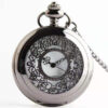 Wholesale Hollow out retro quartz watch flip top large gold pocket watch