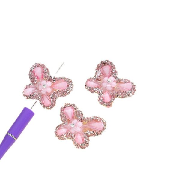 Wholesale 10pcs Rhinestone Butterfly Beads Straight Hole DIY Accessories