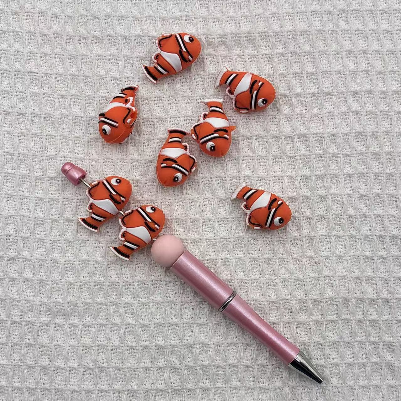 Wholesale 3D Cute Fish Silicone Beads Can Be DIY Beads