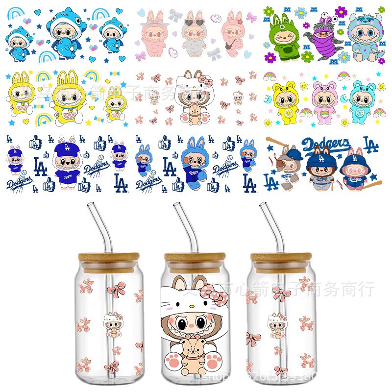 Wholesale New Cartoon UV DTF Transfer Crystal Transparent Sticker Waterproof Scratch Resistant Decorative Water C Wholesale Cross-border
