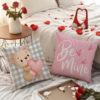 O1CN01foitPj2BnTK7tKHm0_4183138383-0-cib Wholesale Pink Suit Valentine's Day Pillow Cover Linen Letter Print Cushion