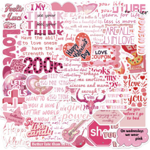 Wholesale 50Pcs Valentine's Day Romantic Love Quotes Stickers