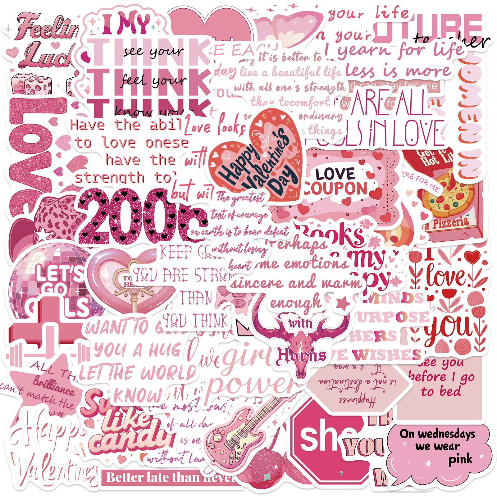 Wholesale Valentine's Day Romantic Love Quotes Stickers