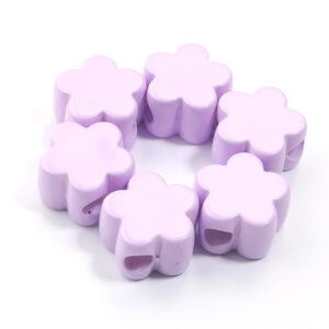 Flowers purple / Outer diameter 22mm, hole diameter 6.2mm