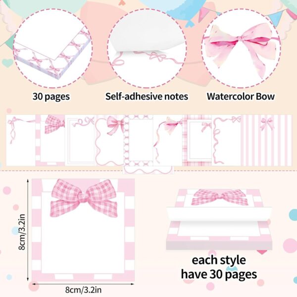 Wholesale Creative Sticky Notes Pink Bow Cute