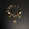 Wholesale Alloy Eight Pointed Star Gold Bracelet