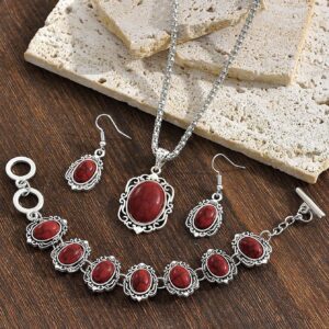 Red three-piece suit