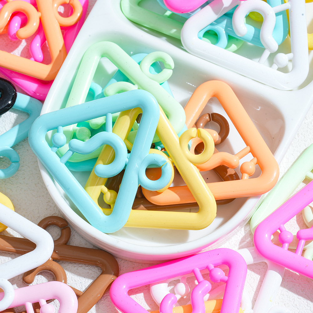 Wholesale Corner question mark perforated acrylic beads