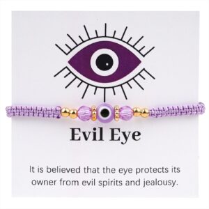 Braided purple devil's eye bracelet