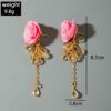 Wholesale Long tassel flower Valentine's Day earrings