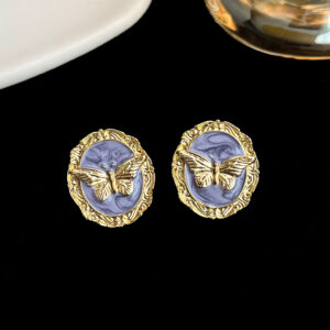 Embossed butterfly-silver needle