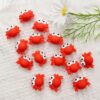 Wholesale 10cps 3D DIY Crab Cartoon Silicone Beads