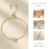 Wholesale Diamond studded heart-shaped pull-out bracelet