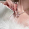 O1CN01g4VDYp2MNKEFllMfQ_2208443039815-0-cib Wholesale Valentine's Day pink diamond heart zircon necklace