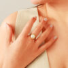 Wholesale Stainless steel pearl ring