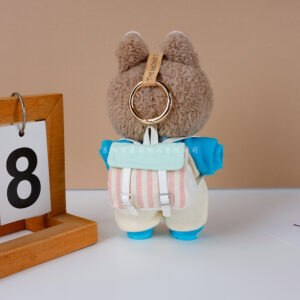 Pink, white and blue small backpack (school bag only)