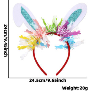 Blue rabbit ear color strip / Color band headband (without light)