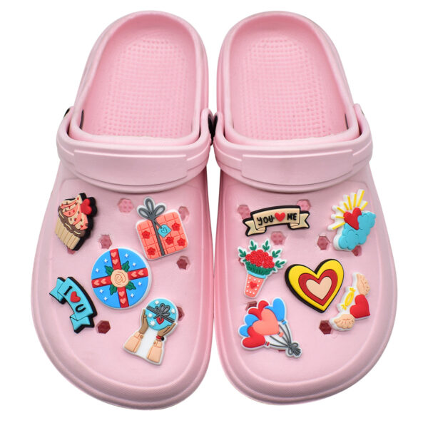 Wholesale Random 100pcs Valentine's Day Series Blue Cartoon Croc Charms