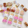 Wholesale 10pcs Cartoon Cute Bread Cat Acrylic Beads