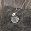 Wholesale Alloy Inlaid Artificial Gem Three Dandelion Pendant Necklace