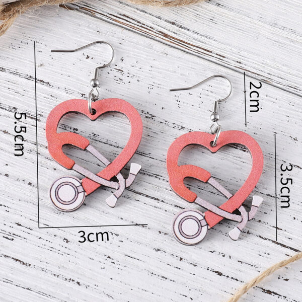 O1CN01g9INdk1ZzQHXzOOCm_2214986983265-0-cib Wholesale Heart Hollow Pendant Earrings Wooden Double-Sided Jewelry