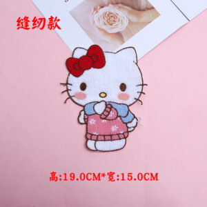 Pink kt cat cloth patch---------Glue-free