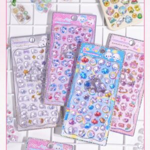 Wholesale Japanese-Style Small Nose Bke Stereo Relief Stickers Children's Animal Crystal Phone Case DIY Decorative Stickers