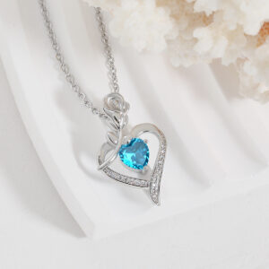 Platinum Blue diamond necklace