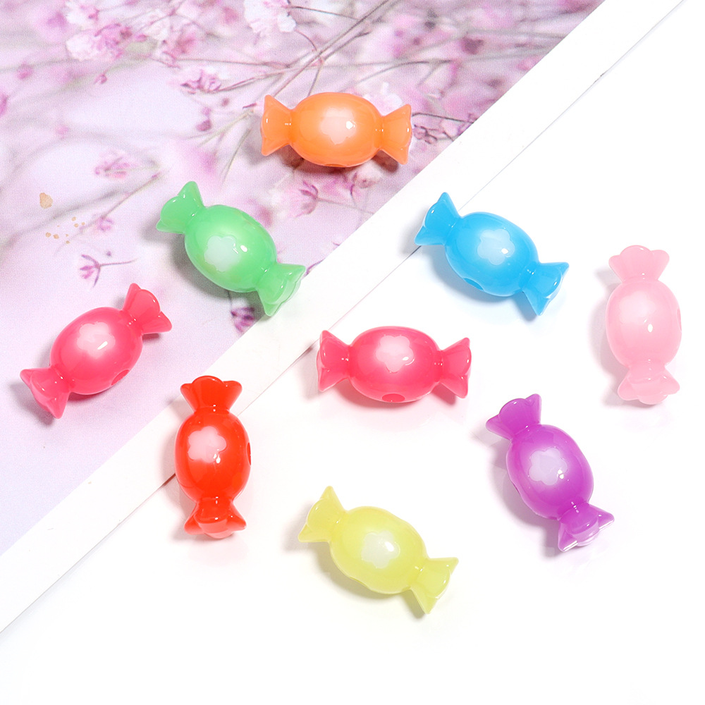 Wholesale Jelly two-color colored candy acrylic beads