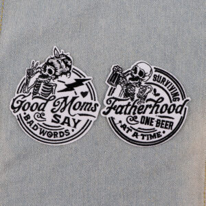 O1CN01gCcnDP20Q9HJW20Au_2215389716843-0-cib Wholesale 5pcs Horror Skull Halloween Cartoon Embroidery Cloth Sticker Patch