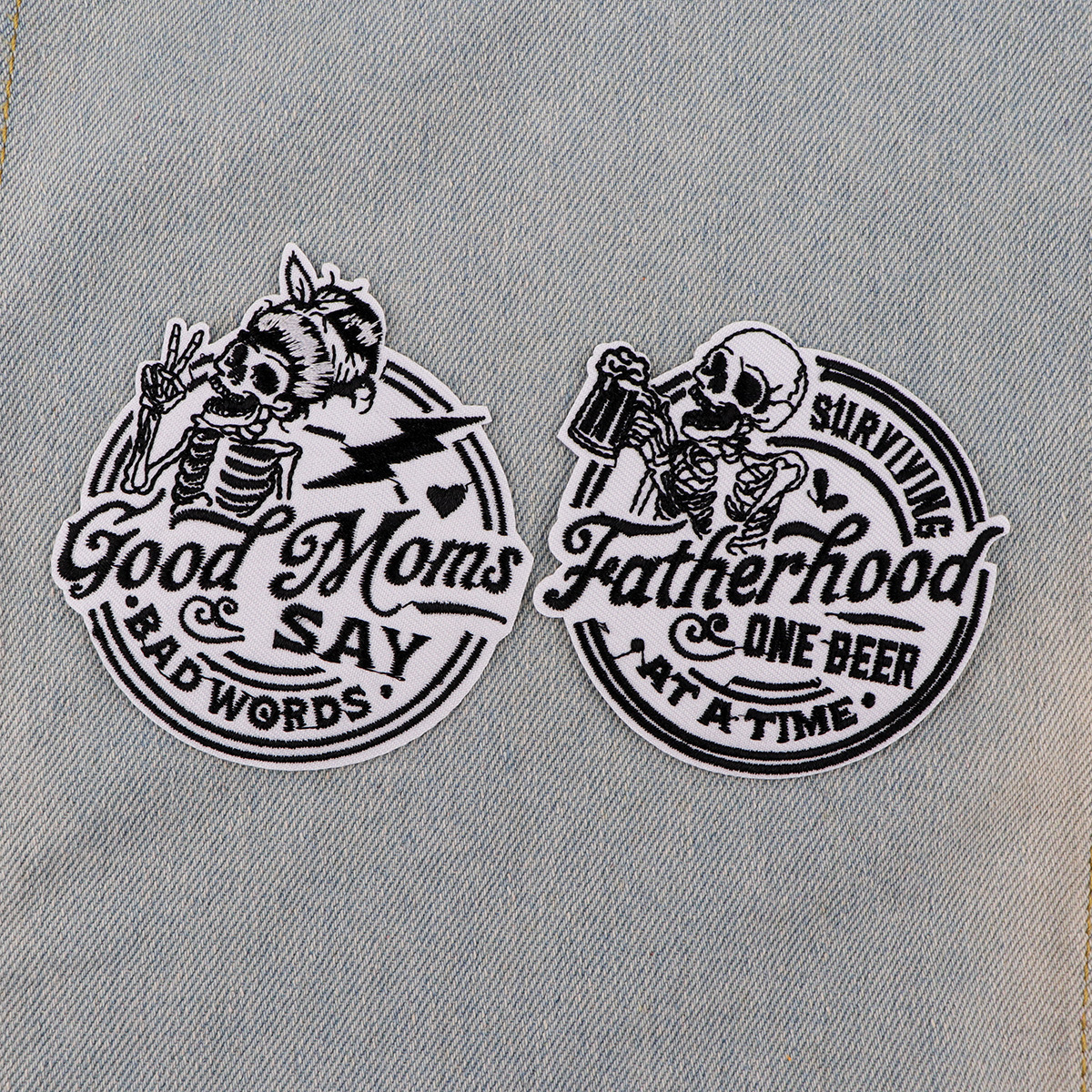 Wholesale Horror Skull Cartoon Embroidery Cloth Sticker Patch