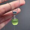 Wholesale Electroplated red green apple acrylic necklace