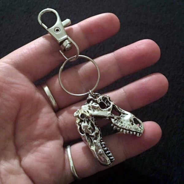 Wholesale Handmade Tyrannosaurus rex dinosaur skull pendant keychain